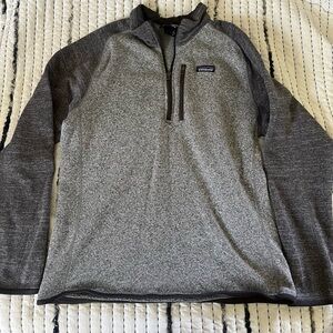grey two toned patagonia quarter zip